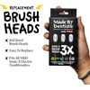 image:imageMade By Dentists Sonic X Replacement Heads  6 Brush Heads 2x3 Packs Soft Bristles for Kids and Teens 18 Months Supply Fits Only Sonic X Electric ToothbrushesBlack