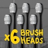 image:imageMade By Dentists Sonic X Replacement Heads  6 Brush Heads 2x3 Packs Soft Bristles for Kids and Teens 18 Months Supply Fits Only Sonic X Electric ToothbrushesBlack
