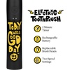 image:imageMade by Dentists Sonic X Electric Toothbrush  Rechargeable Kids Sonic Toothbrush 8X Plaque Removal 2 Speed Modes 2Minute Timer 6 Brush Heads Included Tweens Ages 7 Good Vibes Only EditionBlack and Yellow