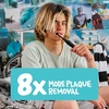 image:imageMade by Dentists Sonic X Electric Toothbrush  Rechargeable Kids Sonic Toothbrush 8X Plaque Removal 2 Speed Modes 2Minute Timer 6 Brush Heads Included Tweens Ages 7 Good Vibes Only EditionBlack and Blue