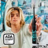 image:imageMade by Dentists Sonic X Electric Toothbrush  Rechargeable Kids Sonic Toothbrush 8X Plaque Removal 2 Speed Modes 2Minute Timer 6 Brush Heads Included Tweens Ages 7 Good Vibes Only EditionBlack and Blue