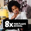image:imageMade by Dentists Sonic X Electric Toothbrush  Rechargeable Kids Sonic Toothbrush 8X Plaque Removal 2 Speed Modes 2Minute Timer 6 Brush Heads Included Tweens Ages 7 Good Vibes Only EditionBlack and White