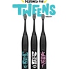 image:imageMade by Dentists Sonic X Electric Toothbrush  Rechargeable Kids Sonic Toothbrush 8X Plaque Removal 2 Speed Modes 2Minute Timer 6 Brush Heads Included Tweens Ages 7 Good Vibes Only EditionBlack and Blue