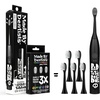image:imageMade by Dentists Sonic X Electric Toothbrush  Rechargeable Kids Sonic Toothbrush 8X Plaque Removal 2 Speed Modes 2Minute Timer 6 Brush Heads Included Tweens Ages 7 Good Vibes Only EditionBlack and White