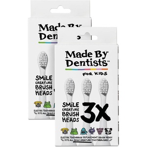 image:imageMade By Dentists Sonic X Replacement Heads  6 Brush Heads 2x3 Packs Soft Bristles for Kids and Teens 18 Months Supply Fits Only Sonic X Electric ToothbrushesWhite