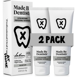 image:imageMade by Dentists Professional Enamel Rebuilding Toothpaste  2 Pack  Remineralizing Nano Hydroxyapatite Toothpaste with Sodium Fluoride ADA Approved Vegan 2 x 42ozUltra Whitening