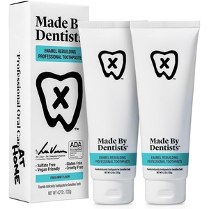 image:imageMade by Dentists Professional Enamel Rebuilding Toothpaste  2 Pack  Remineralizing Nano Hydroxyapatite Toothpaste with Sodium Fluoride ADA Approved Vegan 2 x 42ozEnamel Rebuilding