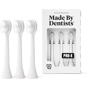 image:imageMade by Dentists PROX Replacement Brush Heads for Adults  Compatible with PROX Sonic Toothbrush 3 Pack  DentistDesigned Deep Plaque Removal Soft Bristles TravelReady BlueWhite